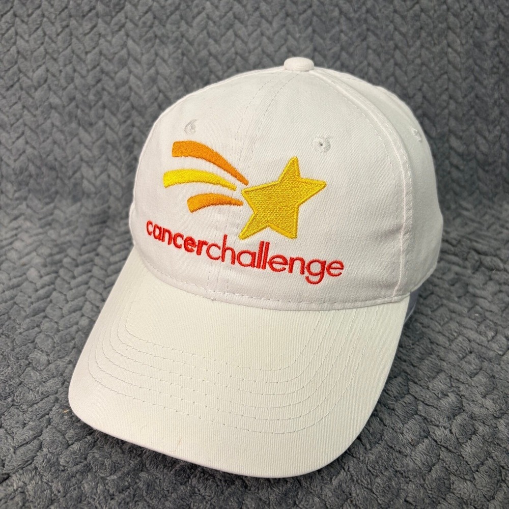 George Cancer Challenge Shooting Star Adjustable OS White Baseball Hat